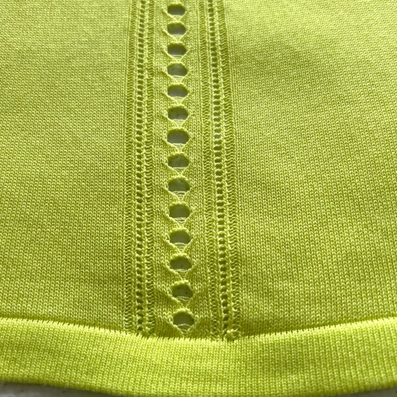 NWT CYRUS Short Sleeve Silky Knit Open Cardigan in Celery Green Size M - Picture 8 of 17